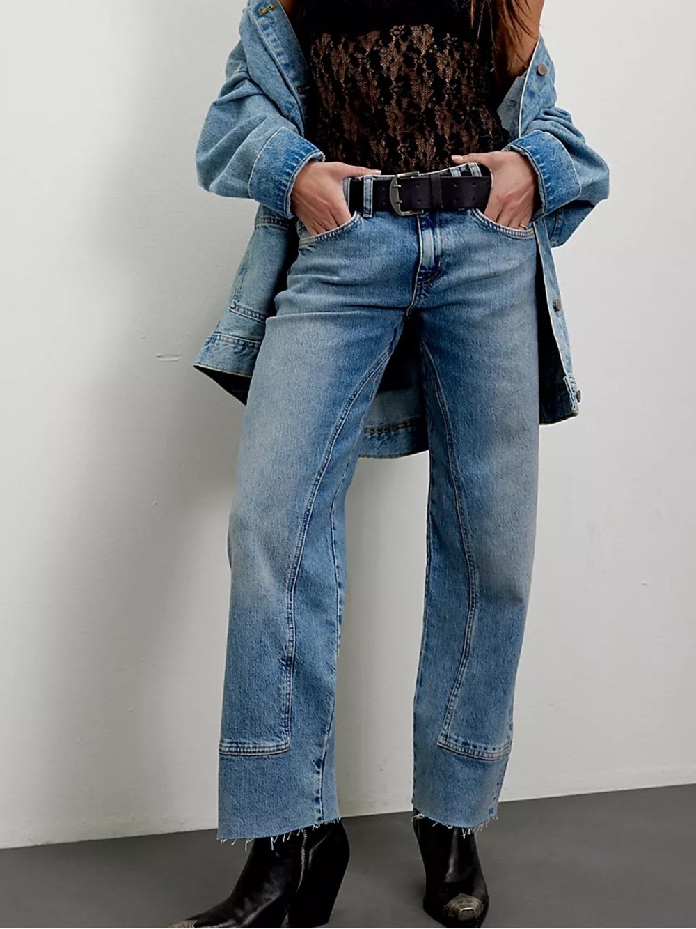 NWT Free People We the Free Risk Taker Mid-Rise Jeans